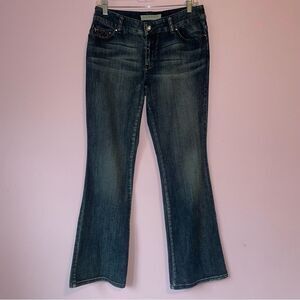 Chico's Platinum Denim Size 4 Dark Wash Flare Jeans